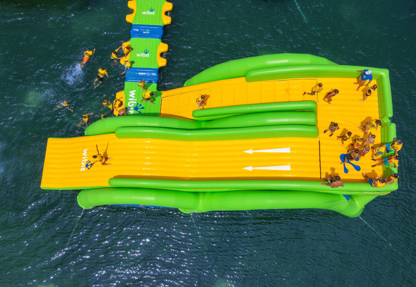 Wave slide and water games at Chanterenne Beach
