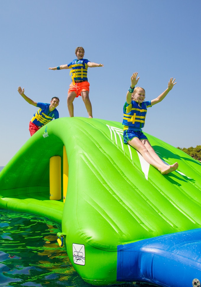 Slide and modules on the lake
